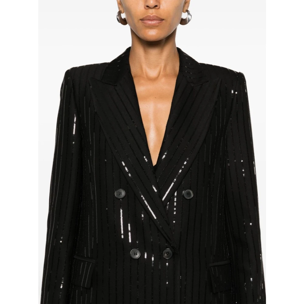 Ermanno Scervino Elegante Zwarte Blazer voor Vrouwen Black Dames