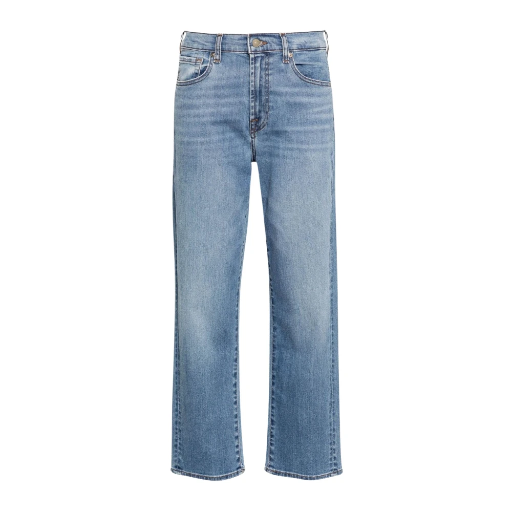 7 For All Mankind Reguliere rechte enkel jeans lichte wassing Blue Dames