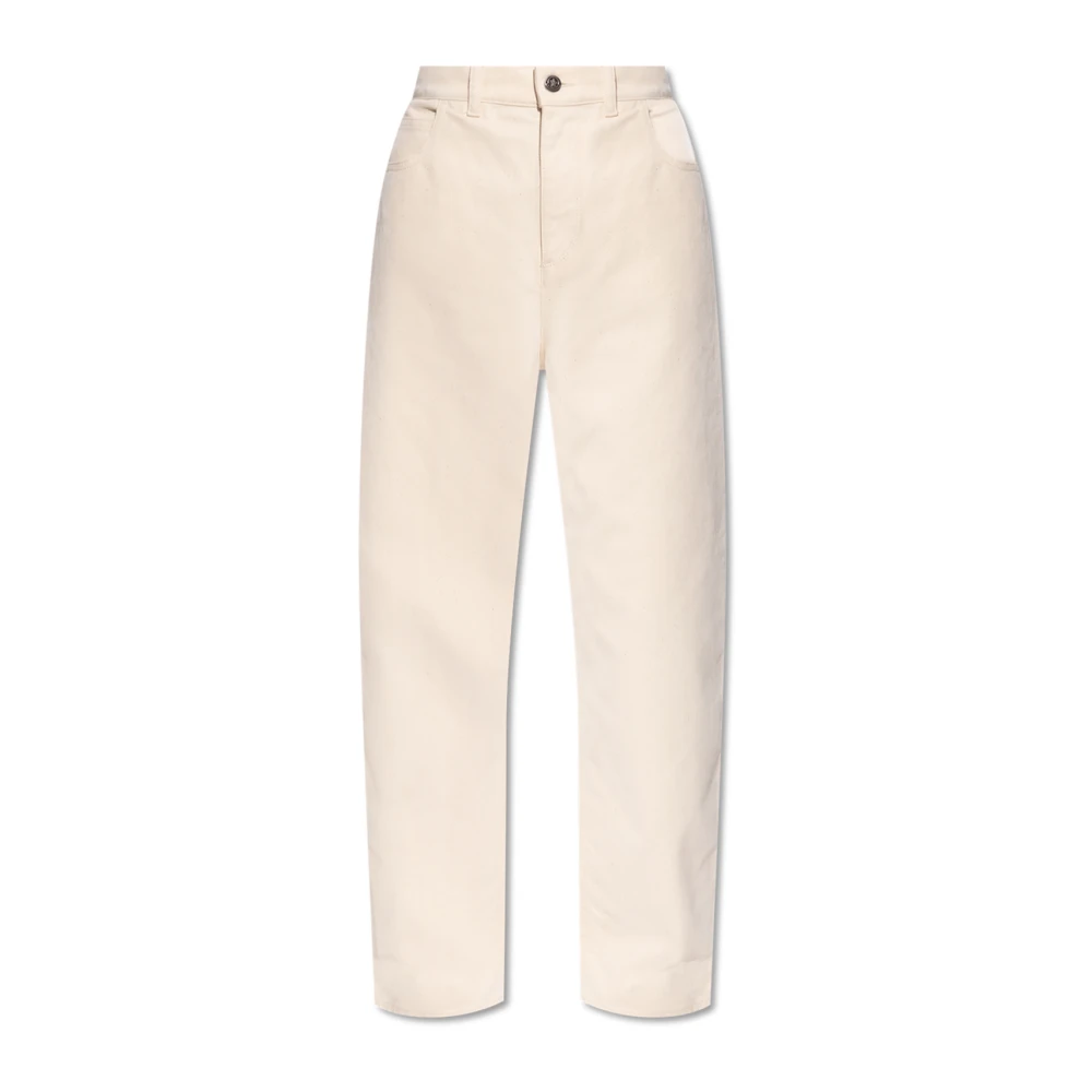 Moncler Broek met toelopende pijpen Beige Dames