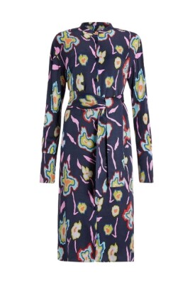 floral-print-shirt-dress