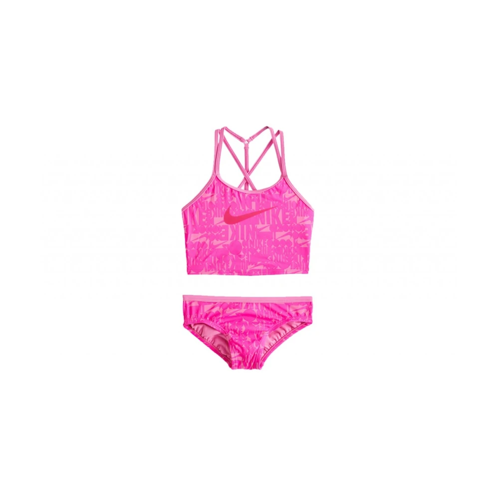 Nike Stijlvolle Crossback Midkini Set Pink Dames