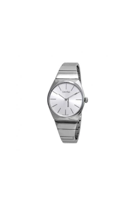 Elegant Silver Quartz Klocka