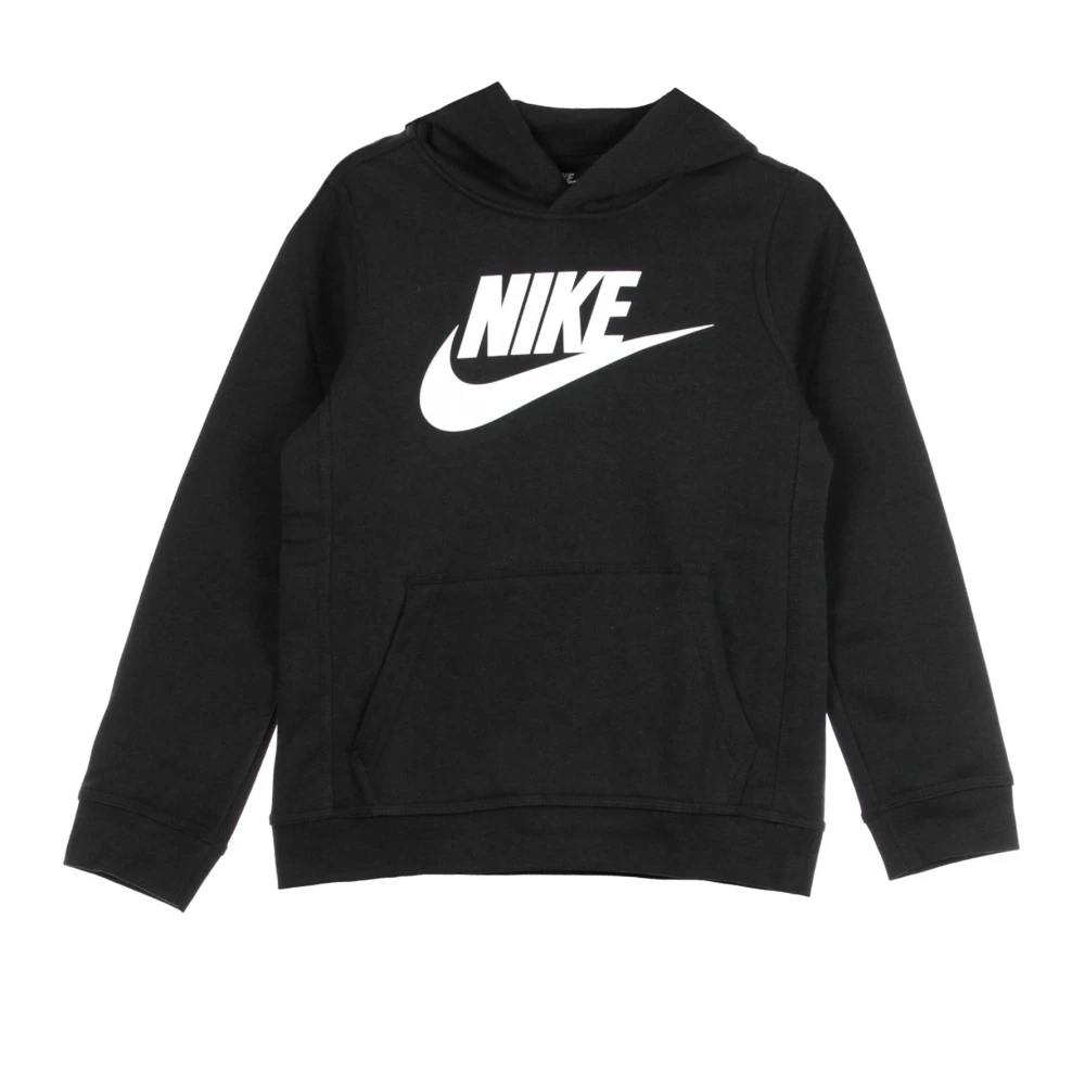 Nike Club Fleece Hoodie Svart/Vit Black, Pojke