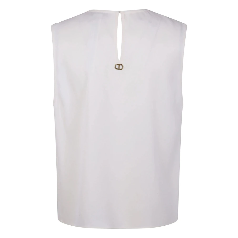 Twinset Elegante Parel Top Beige Dames