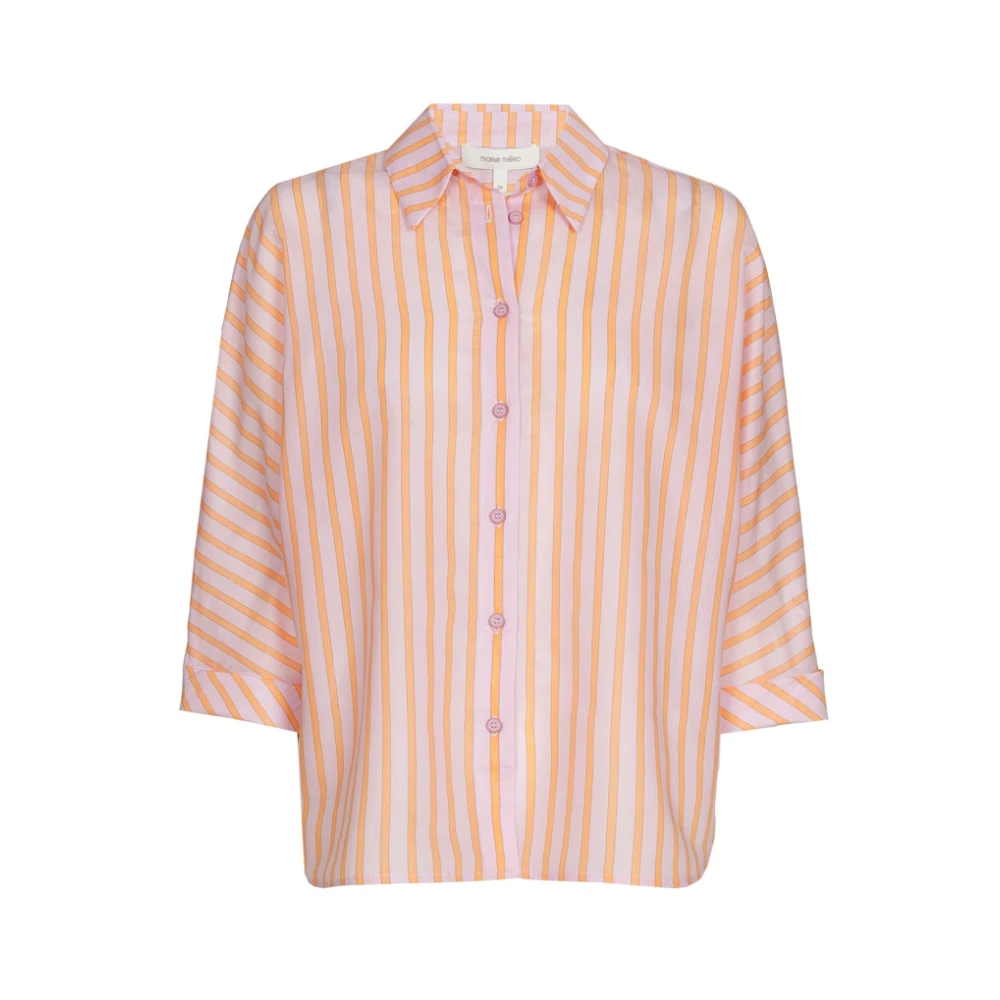Marie Méro Gestreepte Viscose Blouse met Lange Mouwen Multicolor Dames