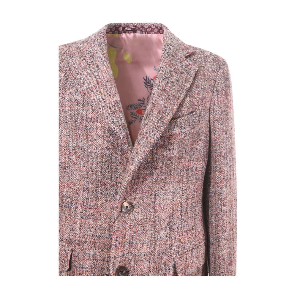 ETRO Beige Wollen Jas met Knoopsluiting Beige Heren