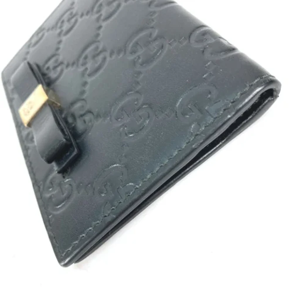 Gucci Vintage Pre-owned Leather wallets Black Dames