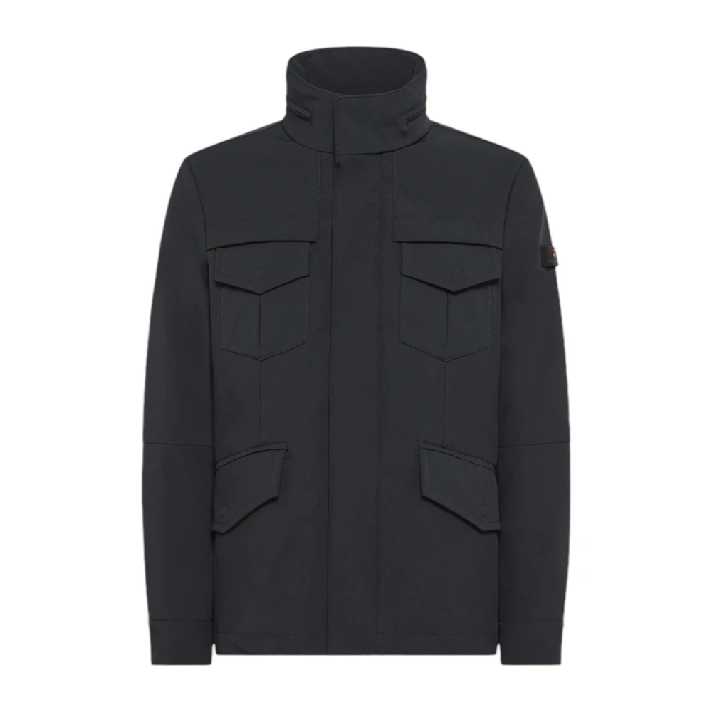 Peuterey Gestreepte Field Jacket Zwart Black Heren