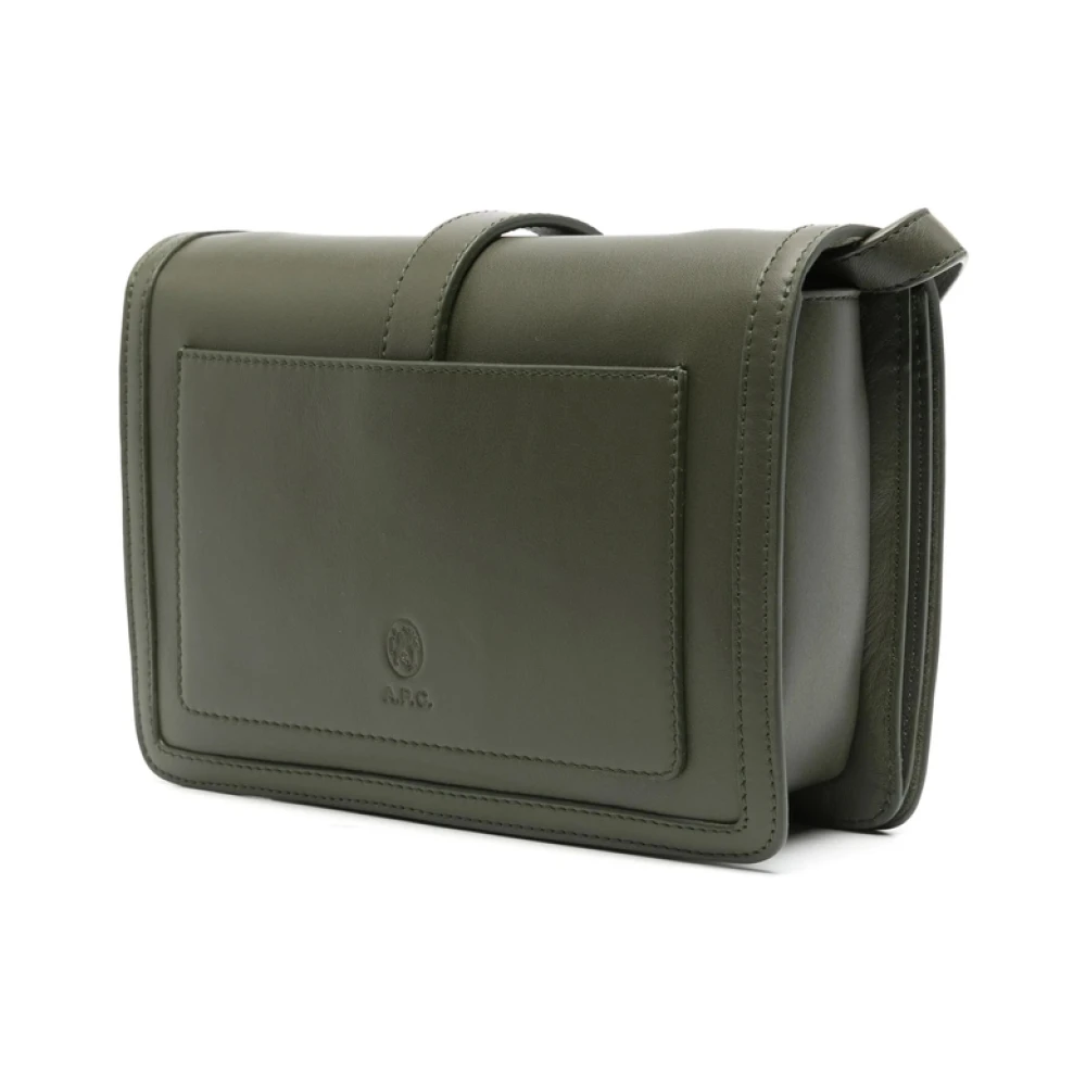 A.p.c. Khaki Foldover Schoudertas met Partition Green Dames