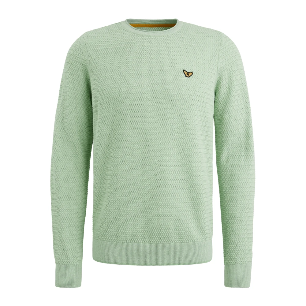 PME Legend Katoen Mouline Ronde Hals T-shirt Green Heren