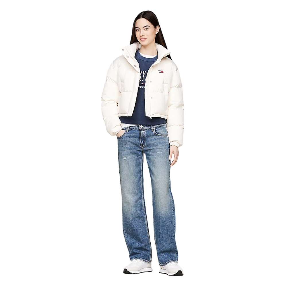Tommy Jeans Witte Donsjas voor Vrouwen White Dames