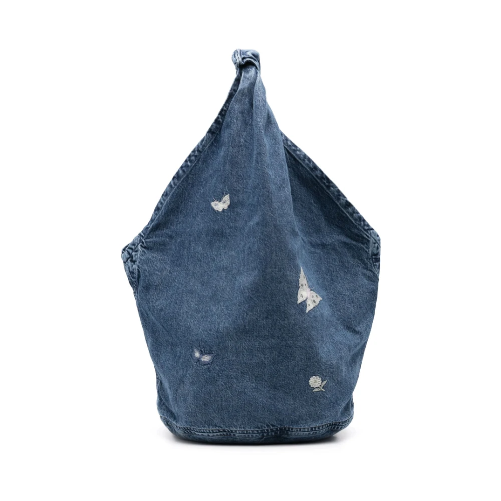 Our Legacy Indigo Blauwe Geborduurde Heuptas Blue Heren