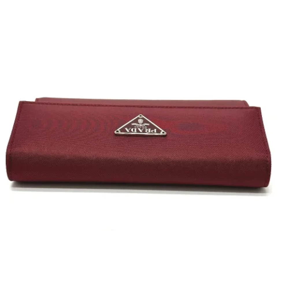 Prada Vintage Pre-owned Leather wallets Red Dames