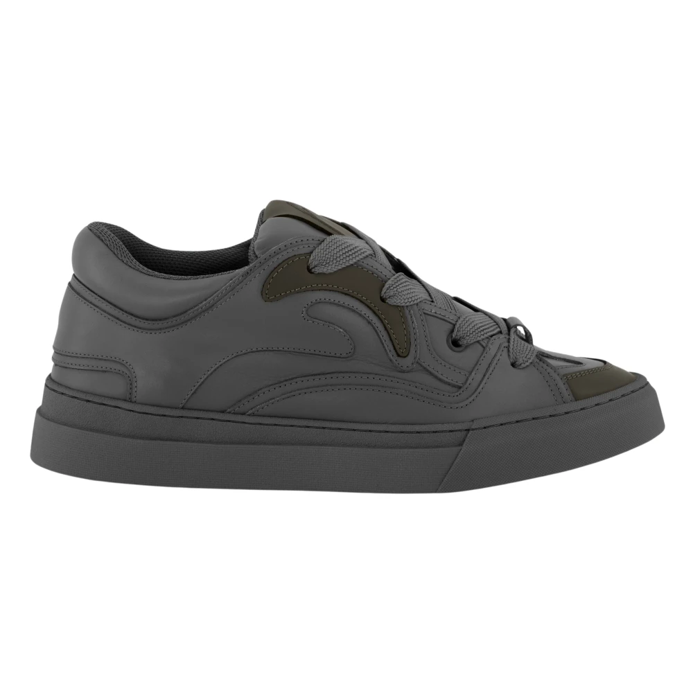 Flâneur Grijze Sneaker met Suède en Nylon Heren Schoenen Grijs