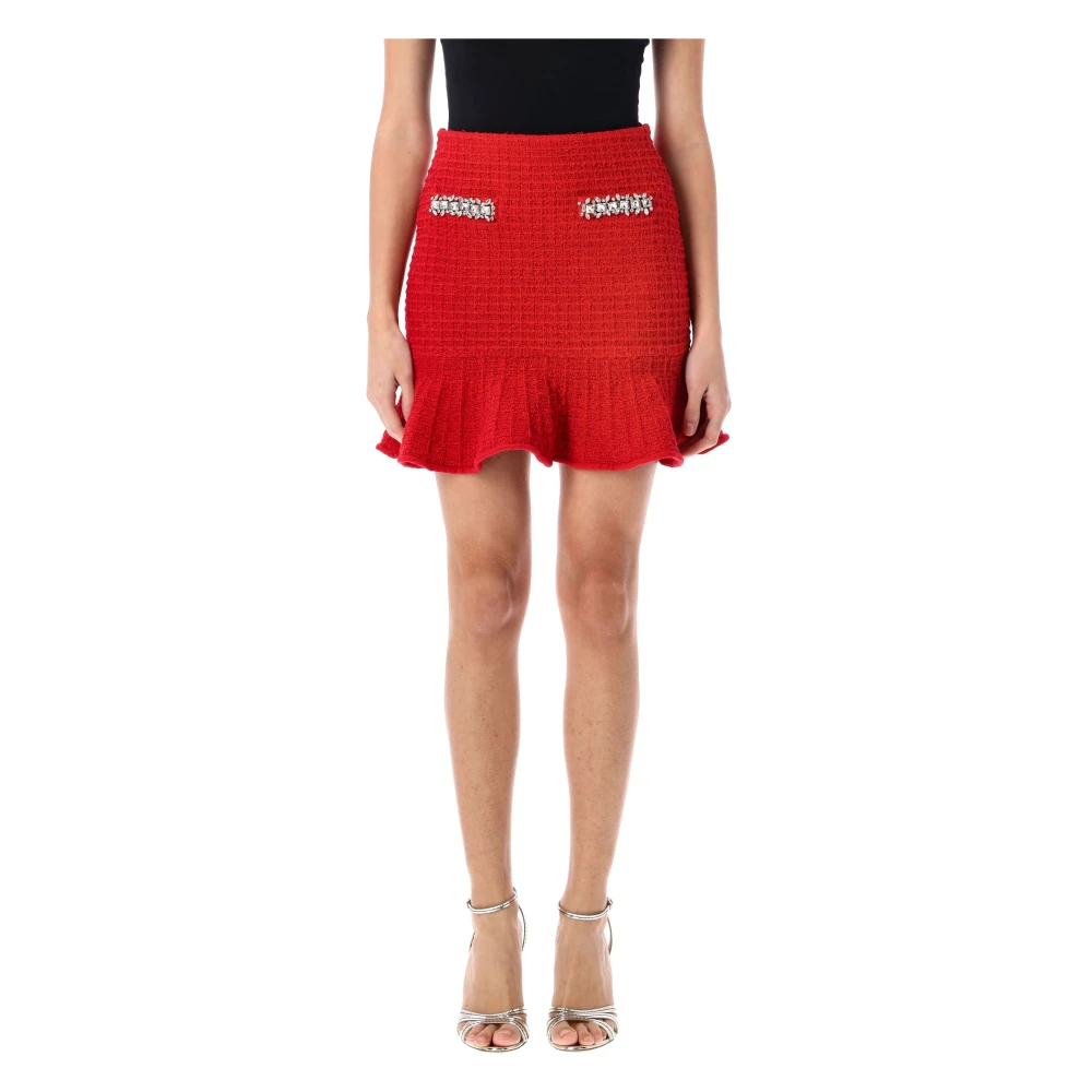 Self Portrait Comfortabele Gebreide Minirok Red Dames