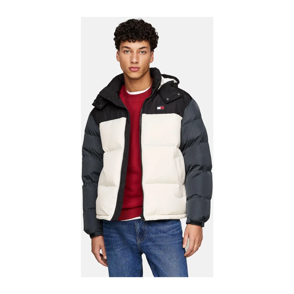 Tommy Jeans Stijlvolle Jas voor Mannen White Heren