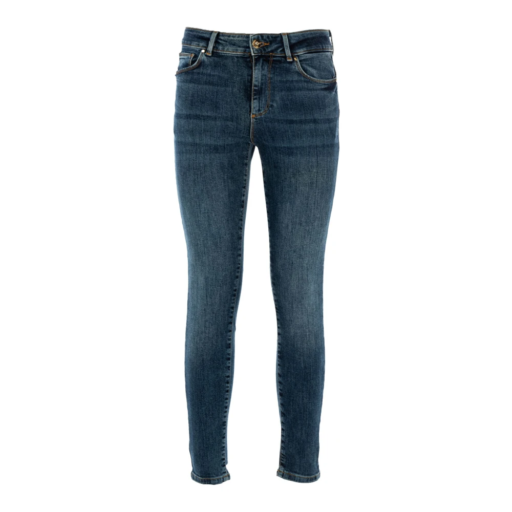 Fracomina Hoge taille denim jeans voor vrouwen Blue Dames