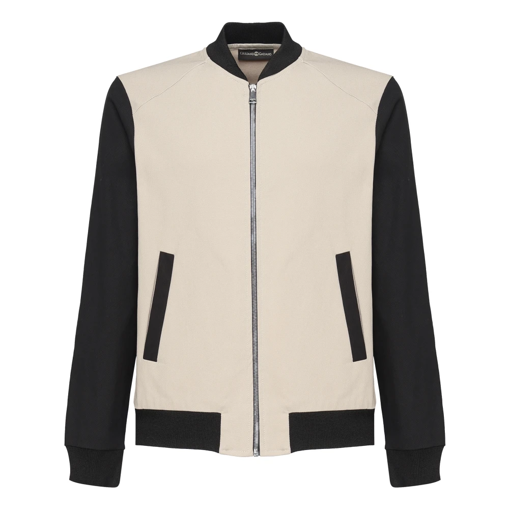 Giuliano Galiano Miami Jas met Ritssluiting Beige Heren