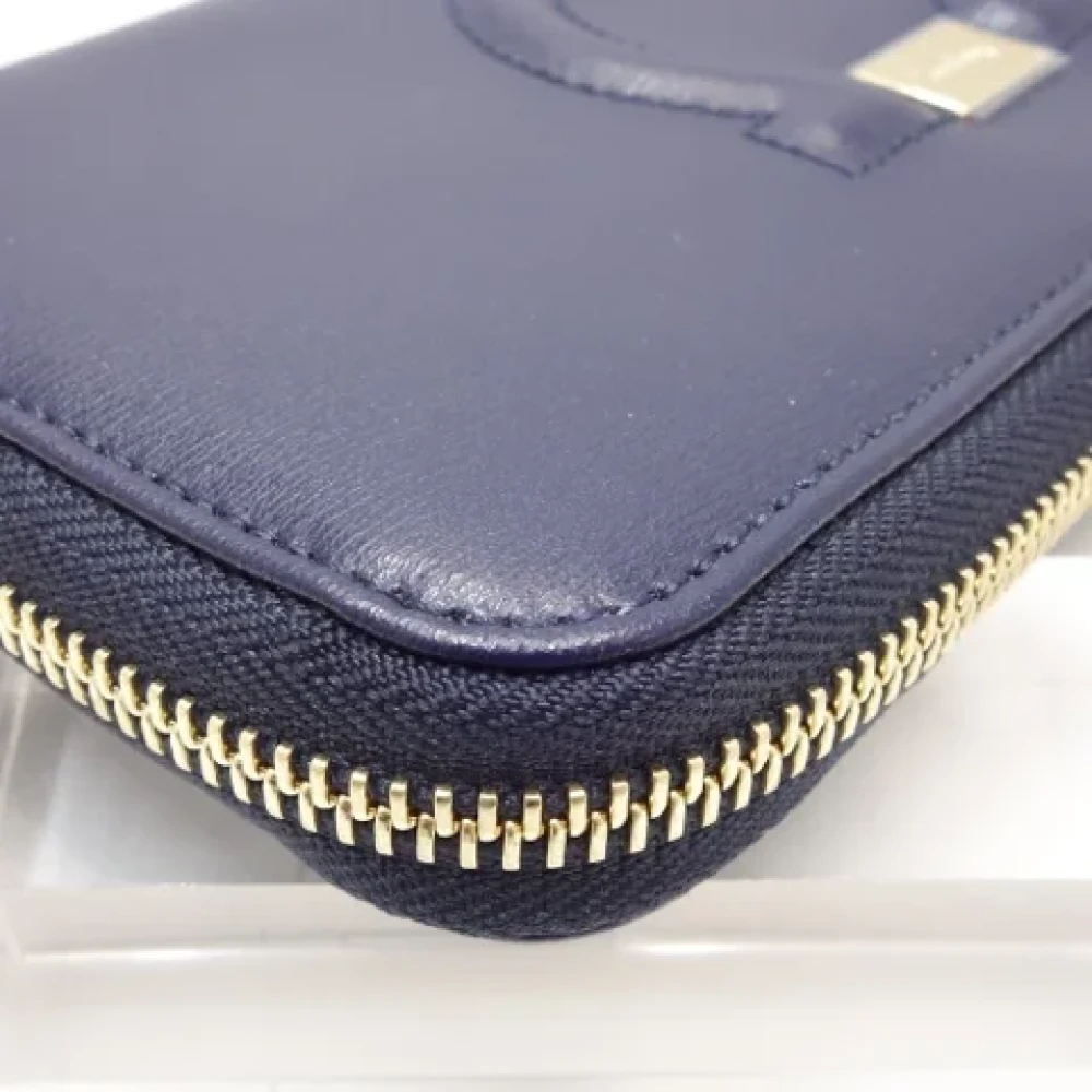 Salvatore Ferragamo Pre-owned Leather wallets Blue Dames