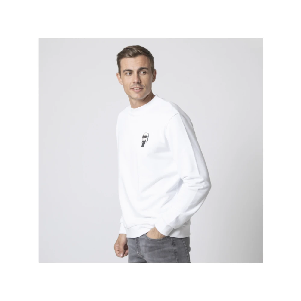 Karl Lagerfeld Iconische Witte Sweater White Heren