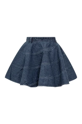 Flared Denim Mini Skirt