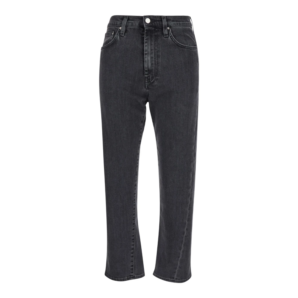 Totême Women's Grey High Waist Denim Jeans Woman