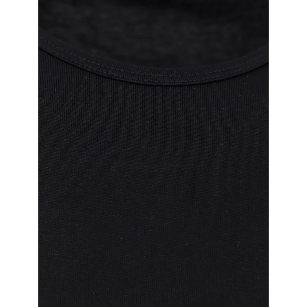 Lemaire Katoenen Crew-neck T-shirt met korte mouwen Black Heren