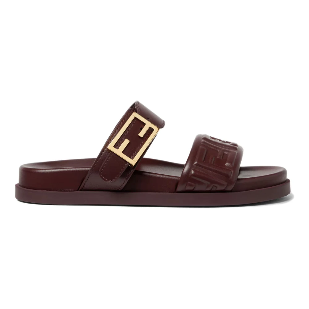 Fendi Women's Red Feel Sandals - Sliders - 4 Uk - Shoes
