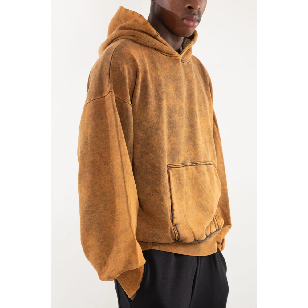 Garment Workshop Marmeren was hoodie Brown Heren