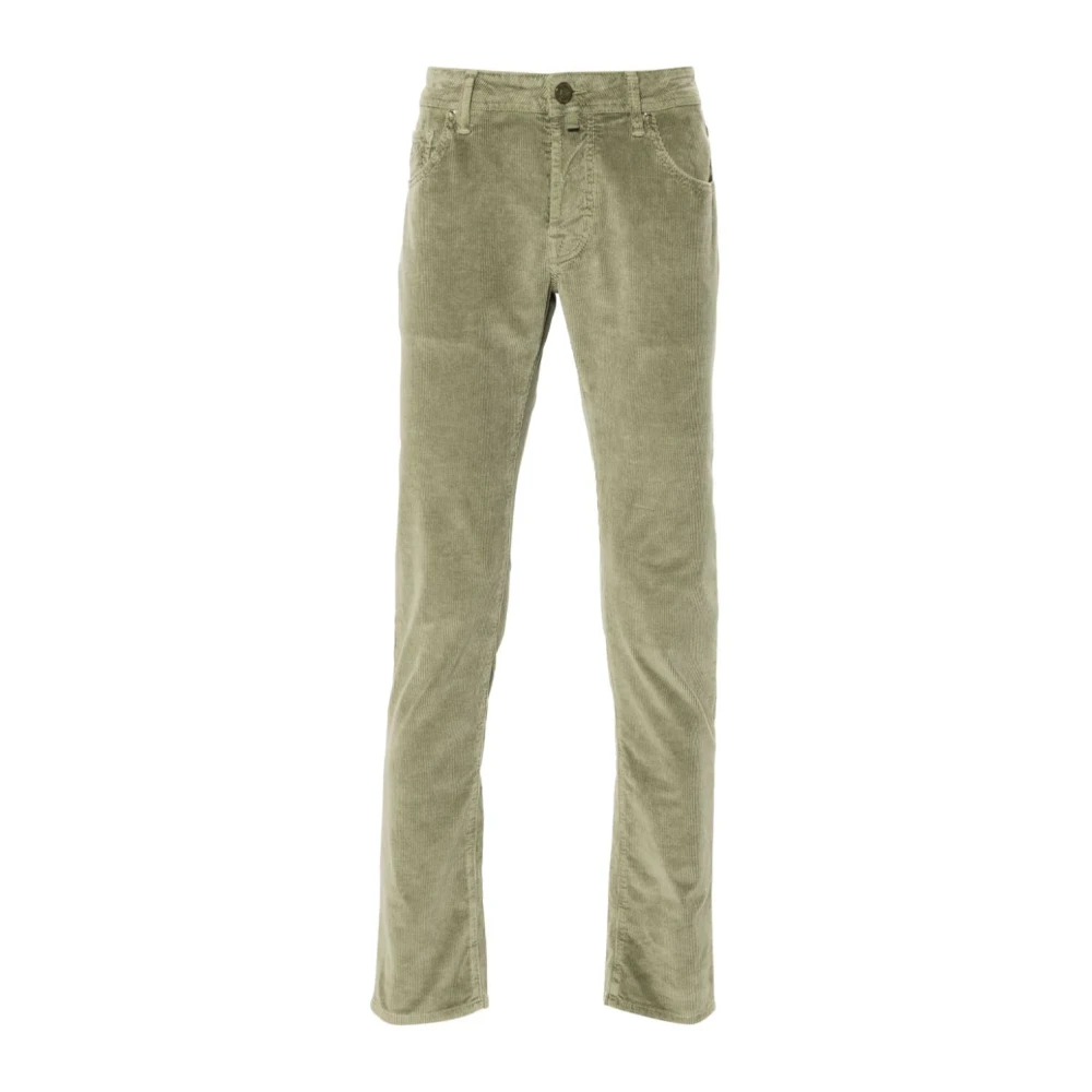 Jacob Cohën Sage Green Corduroy Broek Green Heren