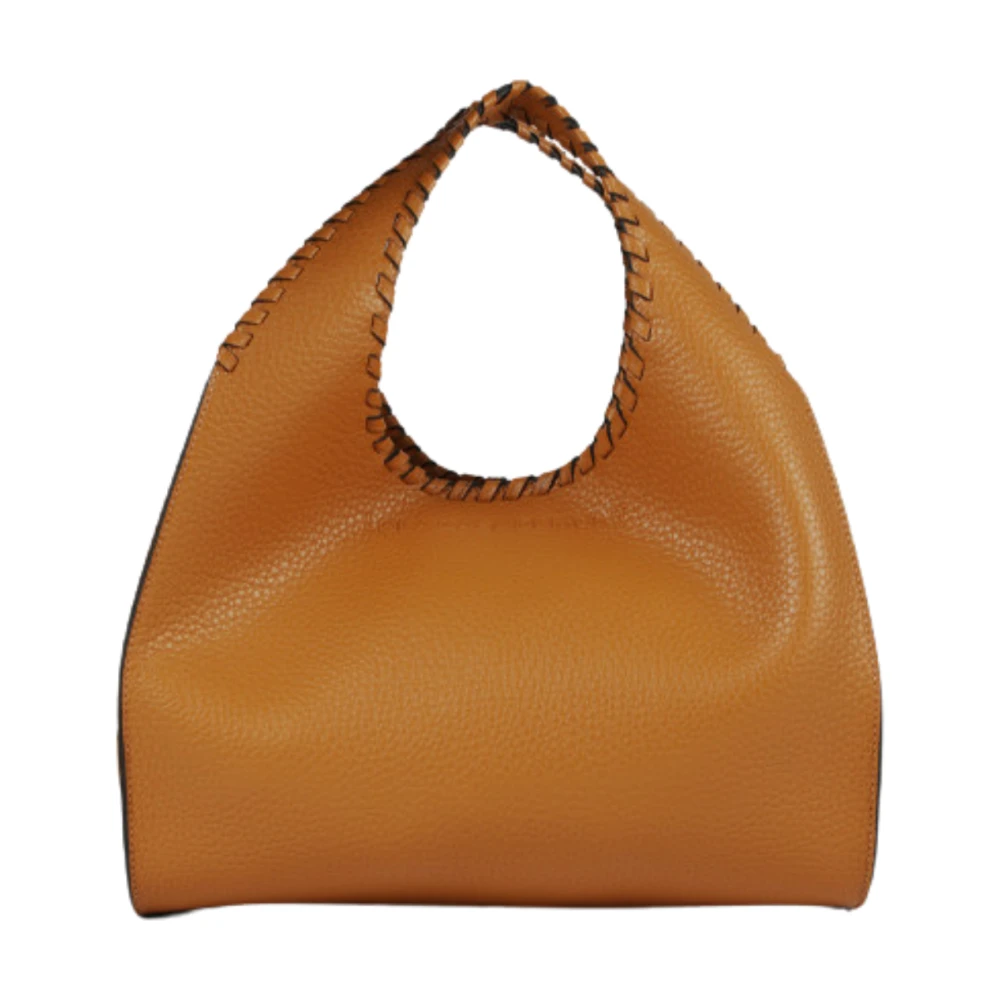 Lola Casademunt Camel Shopper Tas met Stikdetail Brown Dames