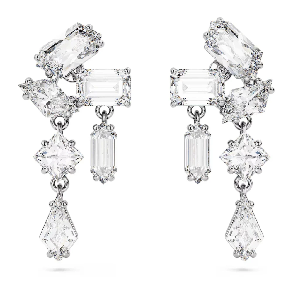 Swarovski Women's Gray White Mesmera Earrings - Earrings - One Size - Accessories