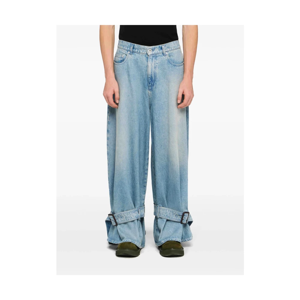 JW Anderson Lichtblauwe Wide Leg Jeans Blue Heren