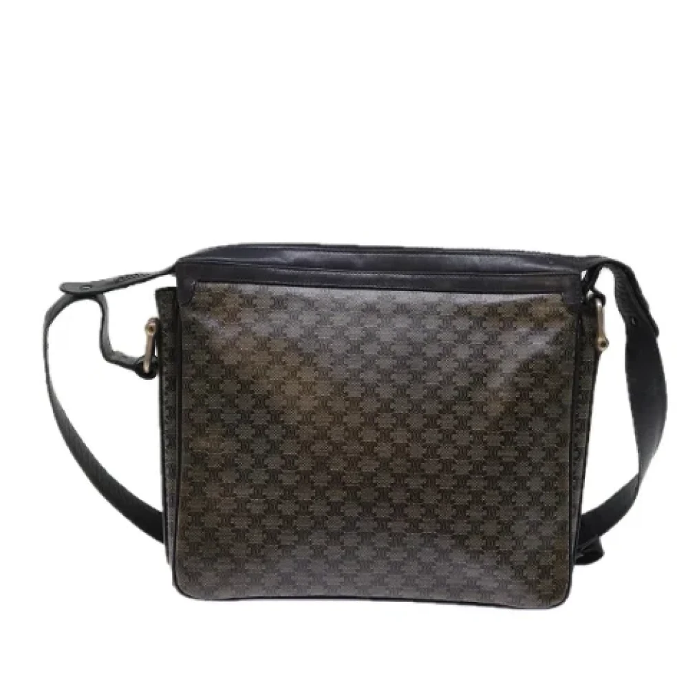 Celine Vintage Pre-owned Canvas shoulder-bags Black Dames