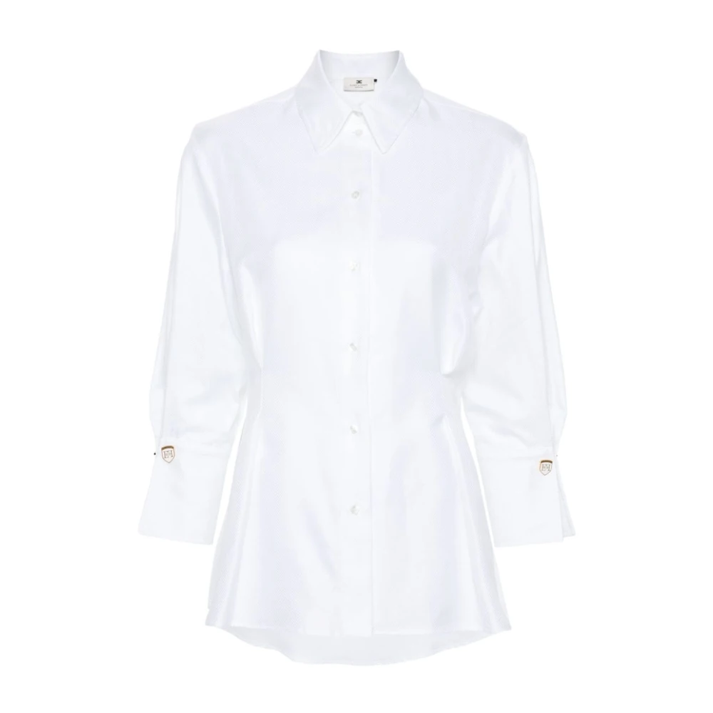 Elisabetta Franchi Witte Shirts voor Vrouwen Aw24 White Dames