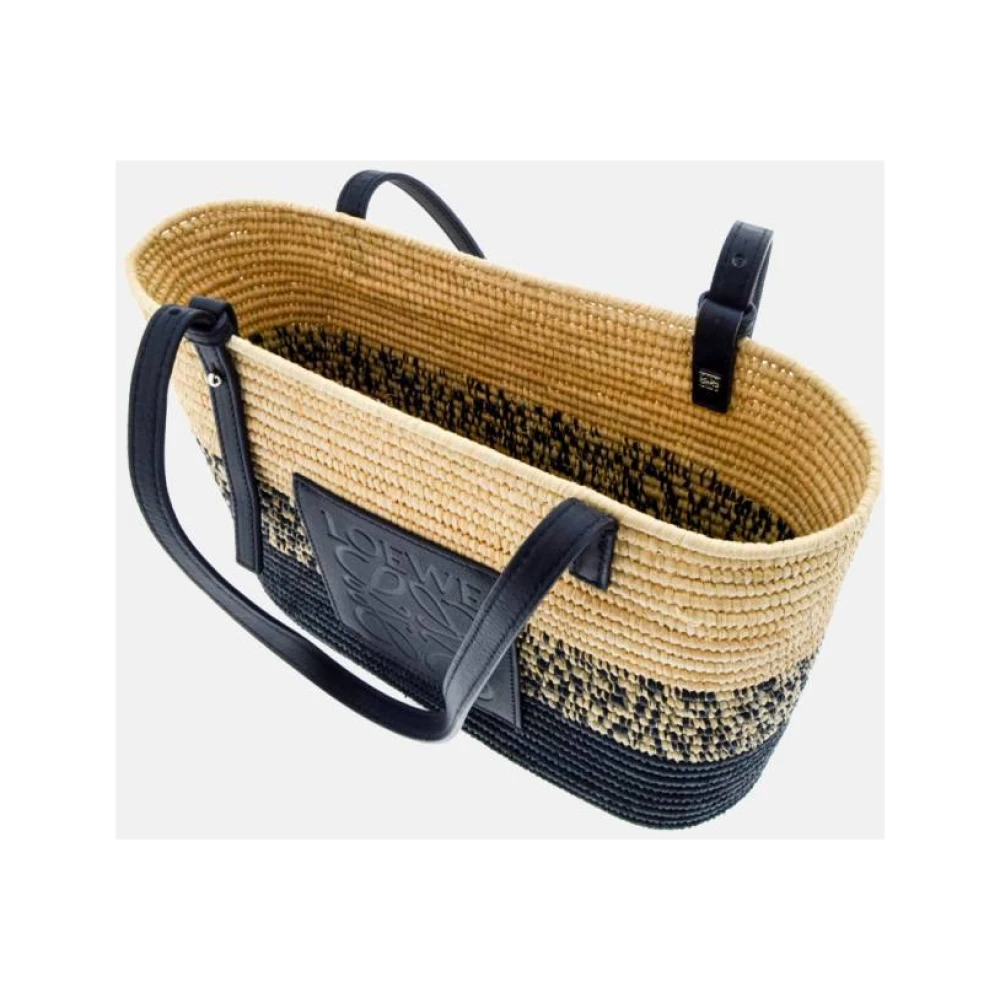 Loewe Rafia Tote Bag Paula's Ibiza Anagram Beige Dames