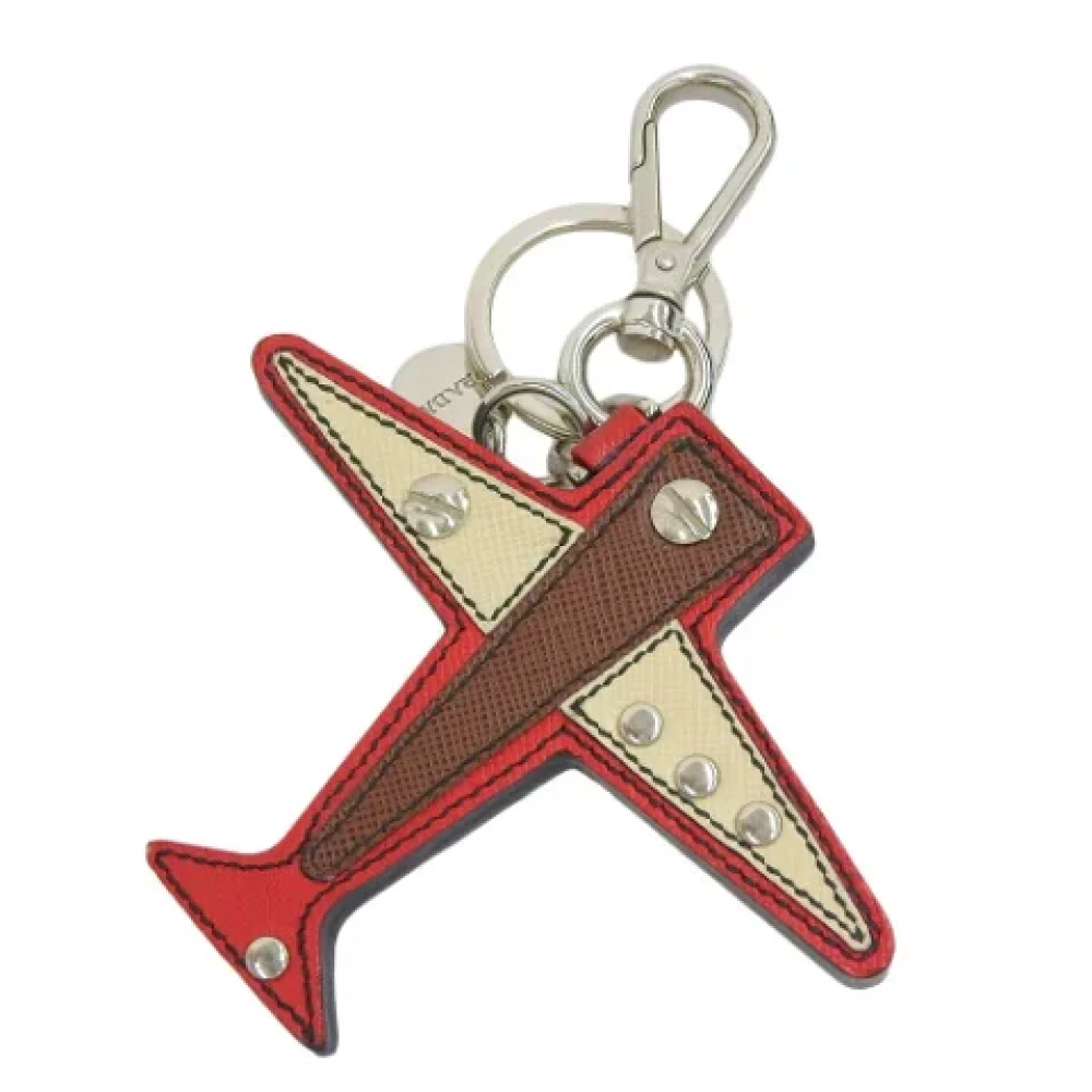 Prada Vintage Pre-owned Leather key-holders Red Dames