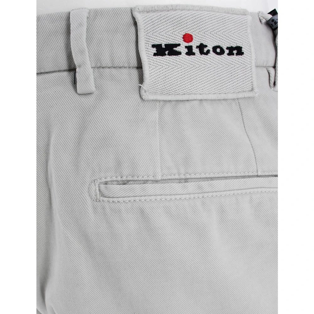 Kiton Iconische casual stijl broek Gray Heren