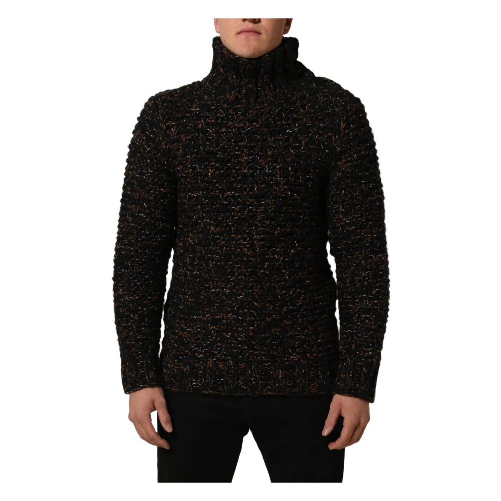Dolce & Gabbana Mannelijk Bruin Truien & Vesten Heren, S, Wol, Turtleneck Pullover