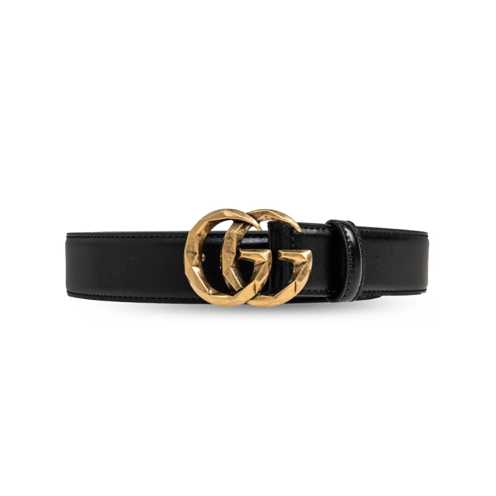 Gucci Zwarte Leren Riemen Black Heren