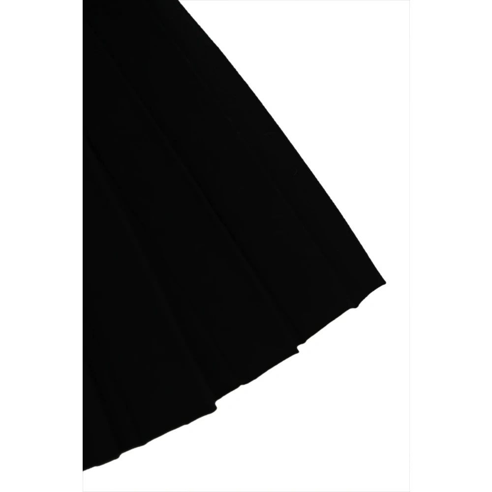 Max Mara Studio Zwarte viscose geplooide rok Black Dames