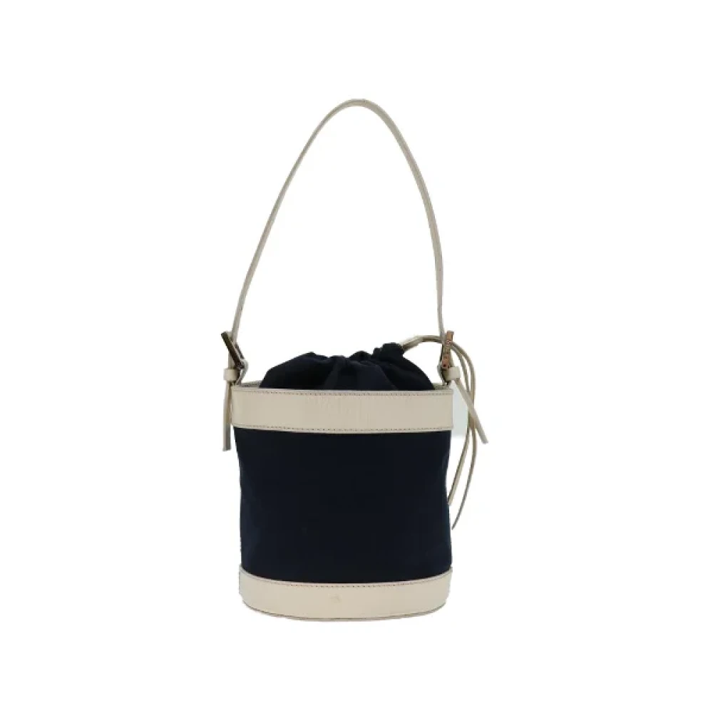 Fendi Vintage Pre-owned Cotton handbags Blue Dames