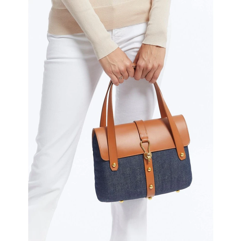 Ines De La Fressange Paris Désiré denim en lederen mand Multicolor Dames