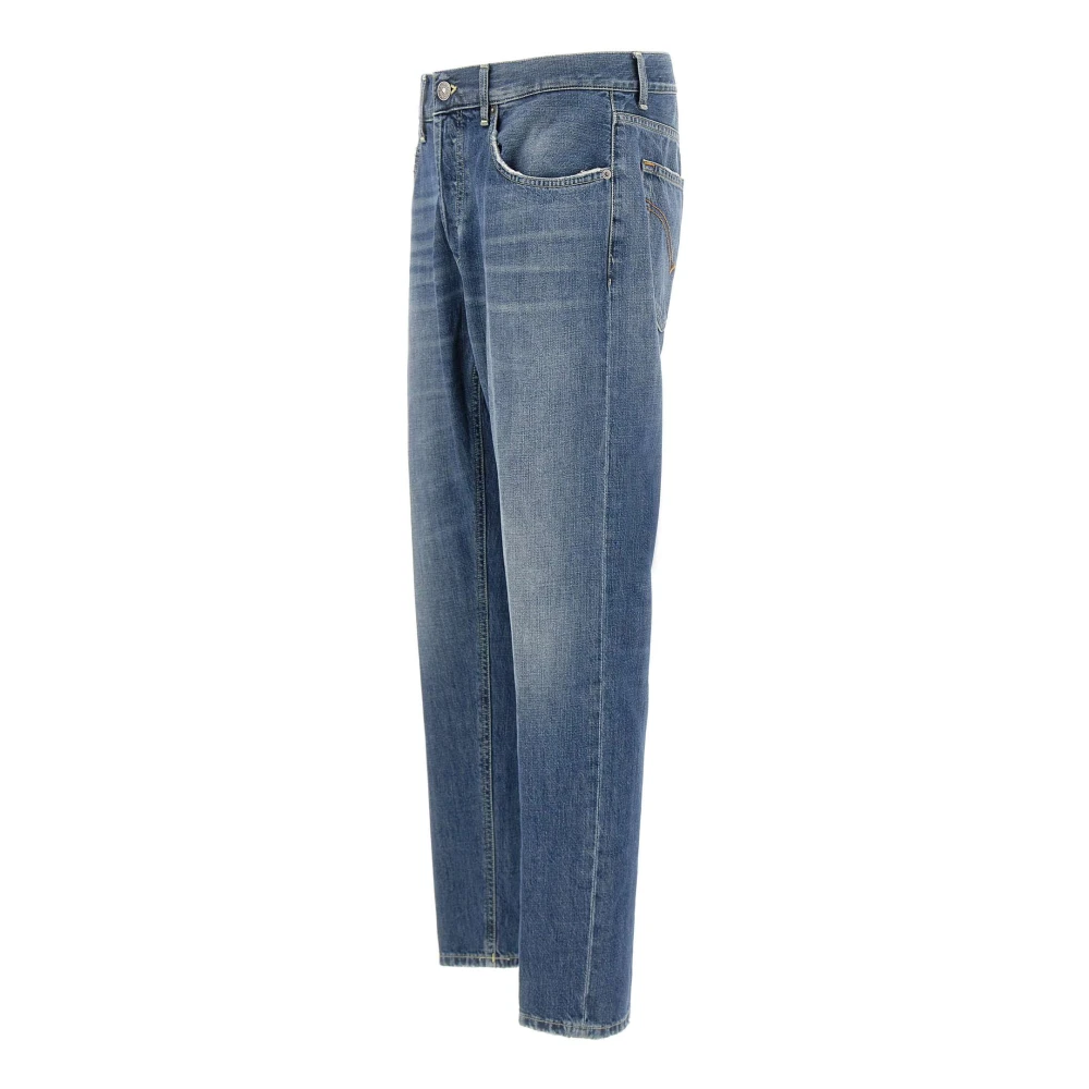Dondup Blauwe Katoenen Jeans met Bliksem Blue Heren