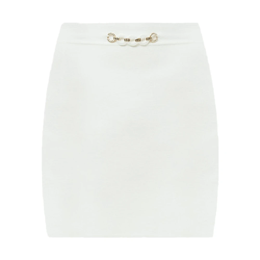 Twinset Stretch viscose haak minirok White Dames