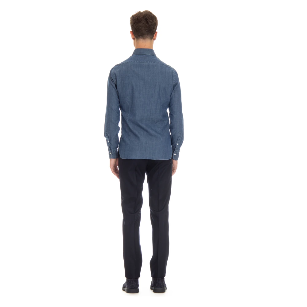 Barba Denim Overhemd Blue Heren