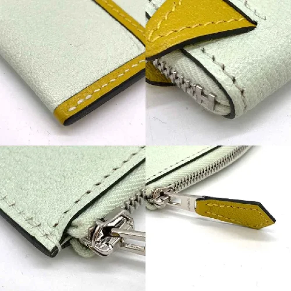 Hermès Vintage Pre-owned Leather wallets White Dames