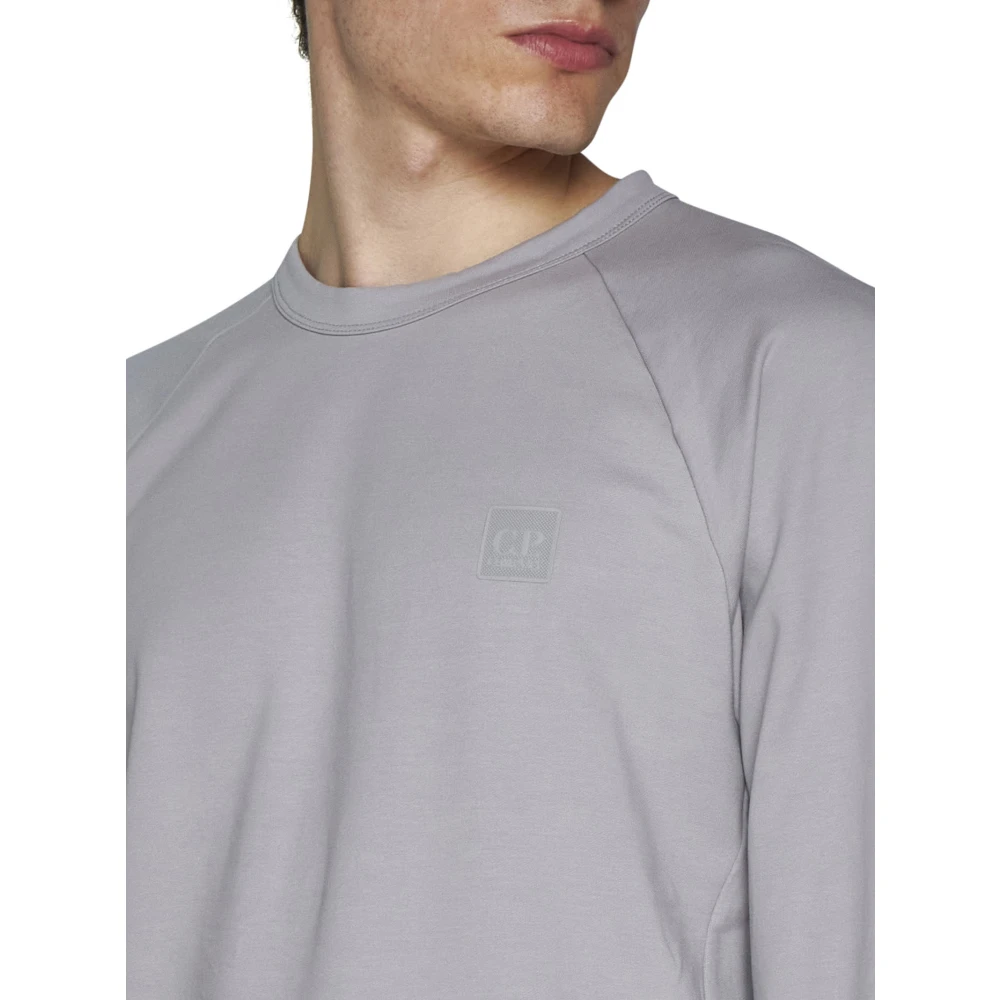 C.P. Company Metropolis Sweater met Appliqué Logo Gray Heren
