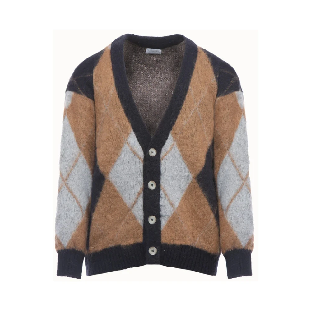 Family First Luxe Mohair Diamantpatroon Vest Multicolor Heren