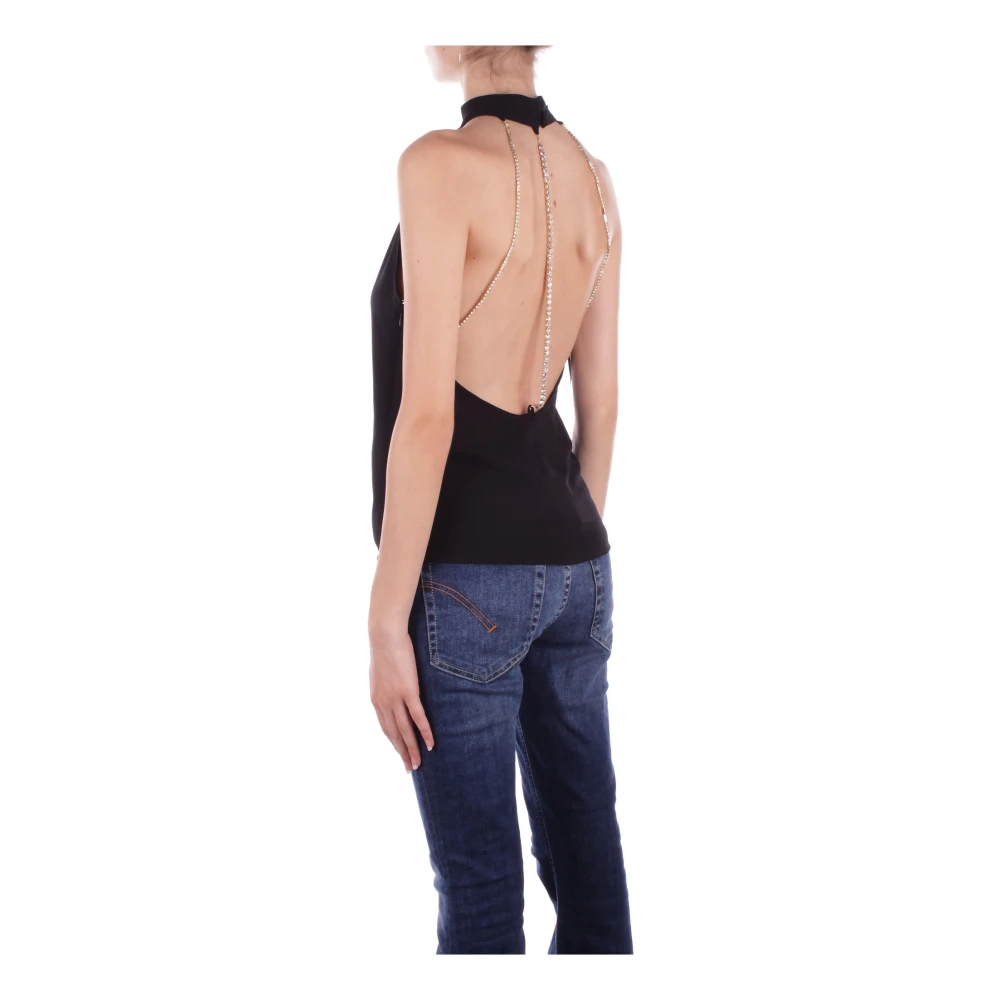 Liu Jo Zwarte Top met Achterrits Black Dames